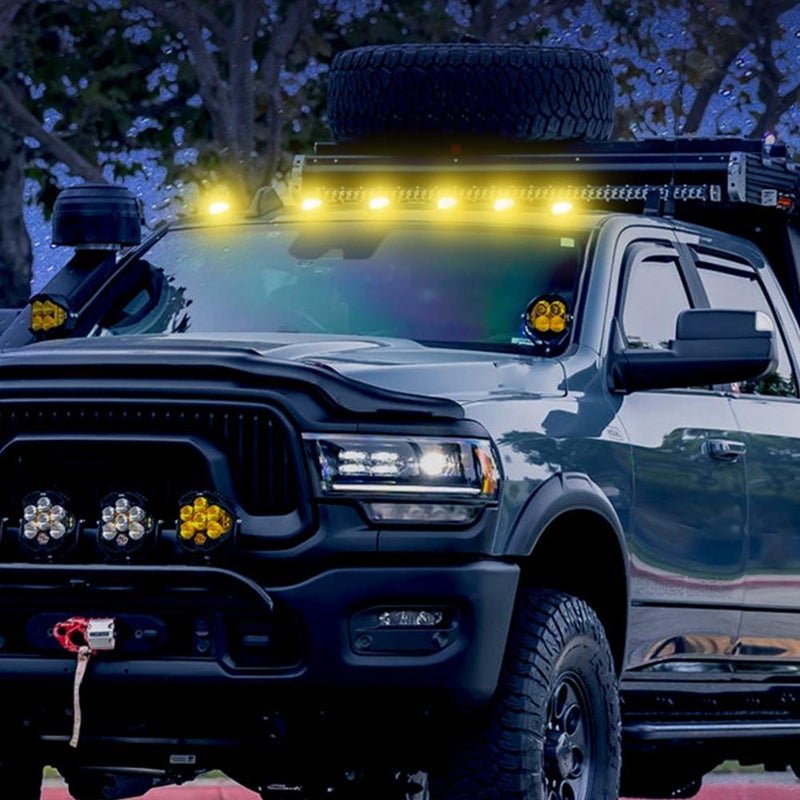 5Pcs Solar Powered Cab Lights for Truck, 2025 New Wireless  Solar roof Cab Lights Solar Powered Truck roof Mouse Light IP67 Waterproof (Black and Red Light) - Image 5